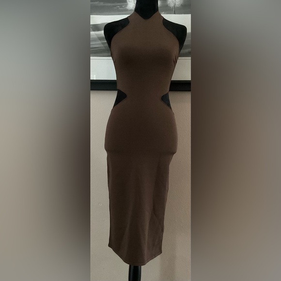 There Was One Cut-Out Knitted Midi Dress Size Small Made In Italy EUC - Picture 8 of 13